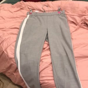 Grey and white trousers from Zara